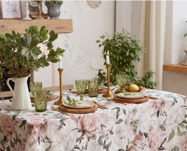 Изображение товара Скатерть Этель Пионы / 5376620 (149x220)