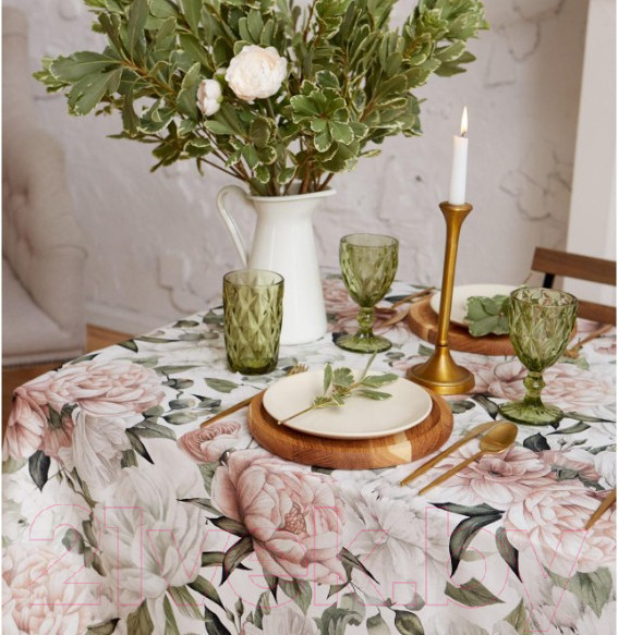 Изображение товара Скатерть Этель Пионы / 5376620 (149x220)