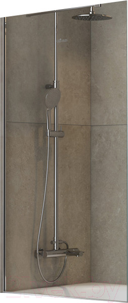 Изображение товара Стеклянная шторка для ванны Cezares LIBERTA-V-1-TB-80/155-C-Cr