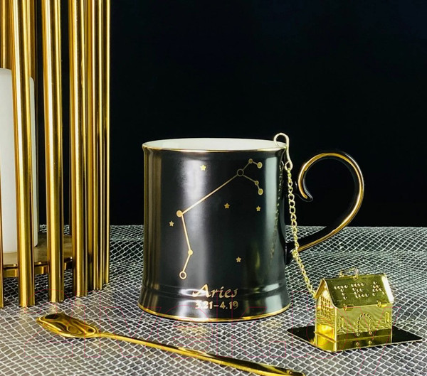 Изображение товара Кружка Lenardi Овен 106-290 (с фильтром и ложкой)