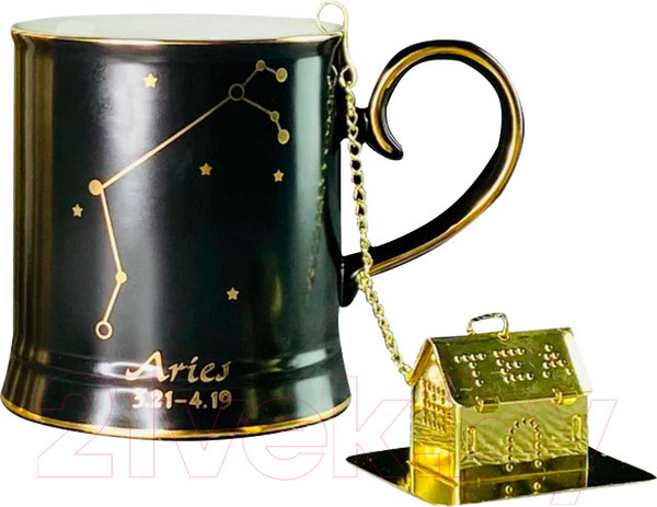 Изображение товара Кружка Lenardi Овен 106-290 (с фильтром и ложкой)