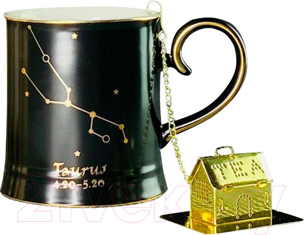 Изображение товара Кружка Lenardi Телец 106-291 (с фильтром и ложкой)