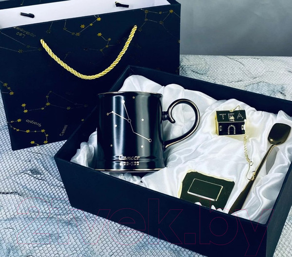 Изображение товара Кружка Lenardi Рак 106-293 (с фильтром и ложкой)