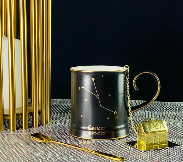 Изображение товара Кружка Lenardi Рак 106-293 (с фильтром и ложкой)