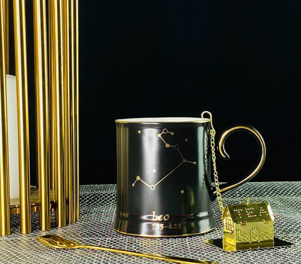 Изображение товара Кружка Lenardi Лев 106-294 (с фильтром и ложкой)