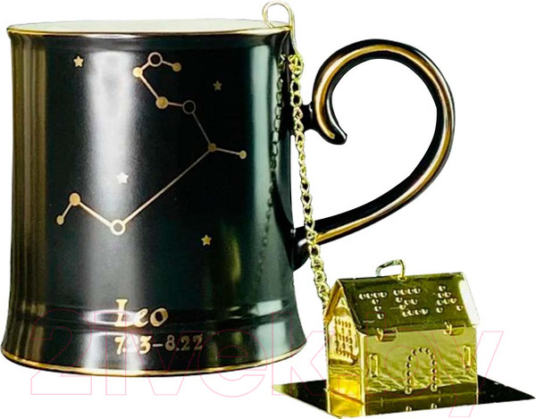 Изображение товара Кружка Lenardi Лев 106-294 (с фильтром и ложкой)