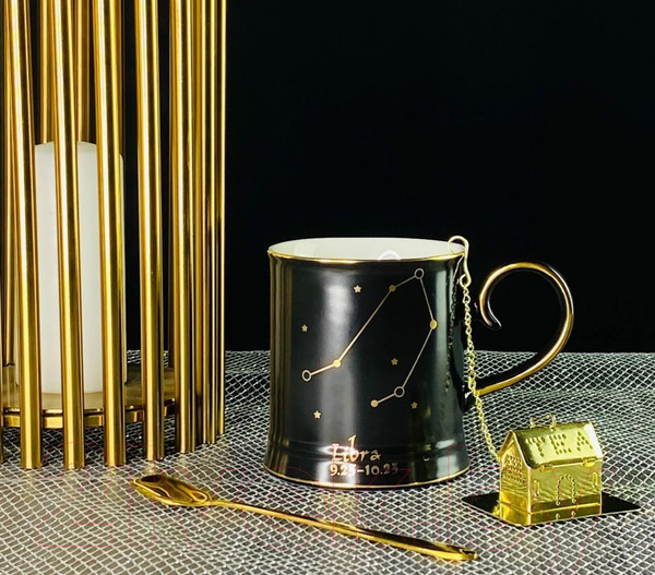 Изображение товара Кружка Lenardi Весы 106-296 (с фильтром и ложкой)