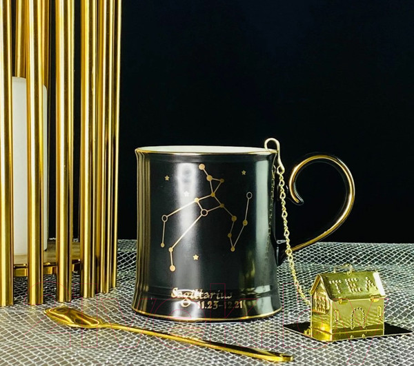 Изображение товара Кружка Lenardi Стрелец 106-298 (с фильтром и ложкой)