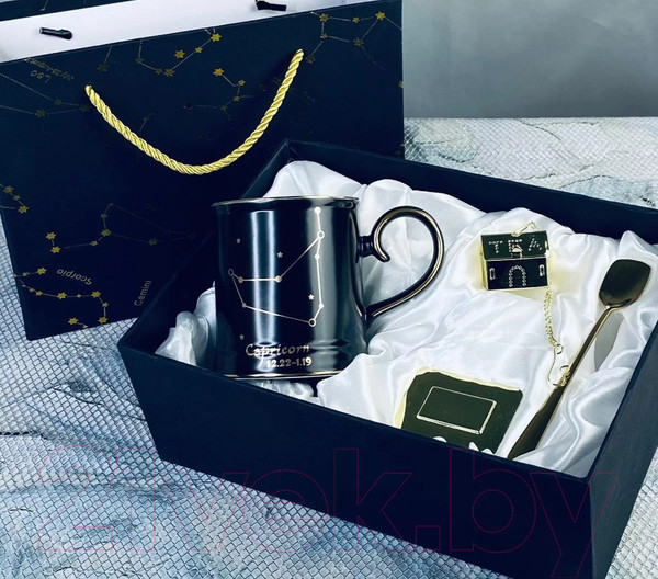 Изображение товара Кружка Lenardi Козерог 106-299 (с фильтром и ложкой)