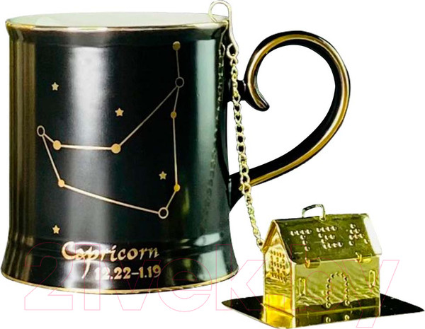 Изображение товара Кружка Lenardi Козерог 106-299 (с фильтром и ложкой)