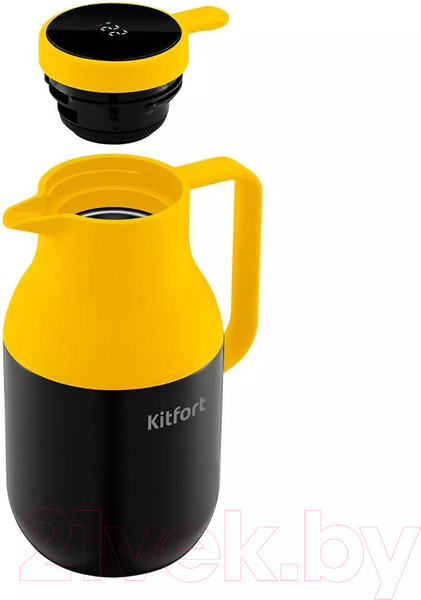 Изображение товара Термос для напитков Kitfort KT-1240-3 (черный/желтый)