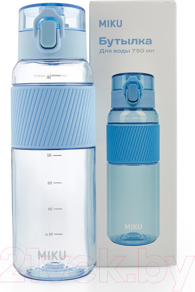 Изображение товара Бутылка для воды Miku PL-BTL-750-LBL (голубой)