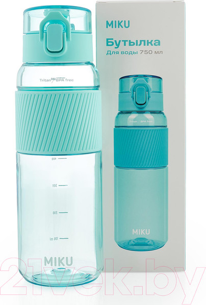 Изображение товара Бутылка для воды Miku PL-BTL-750-TRQ (бирюзовый)