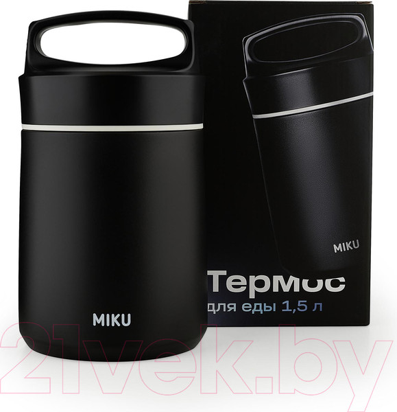 Изображение товара Термос для еды Miku TH-FD-1500BLK (1.5л, черный)