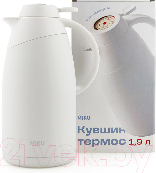 Изображение товара Термос-кувшин Miku TH-JG-1900WHT (1.9л, белый)