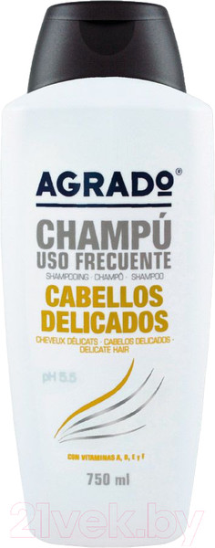 Изображение товара Шампунь для волос Agrado Delicate Hair Frequent Use Shampoo Ежедневный деликатный (750мл)