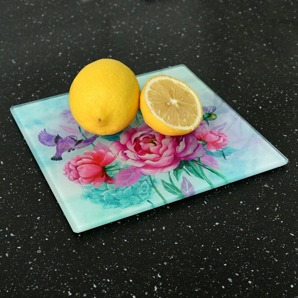 Изображение товара Разделочная доска Мультидом Пионы и птички VL48-15