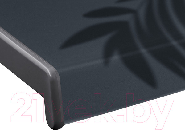 Изображение товара Подоконник Renolit ПВХ Антрацит Сатин с заглушкой 400x2500