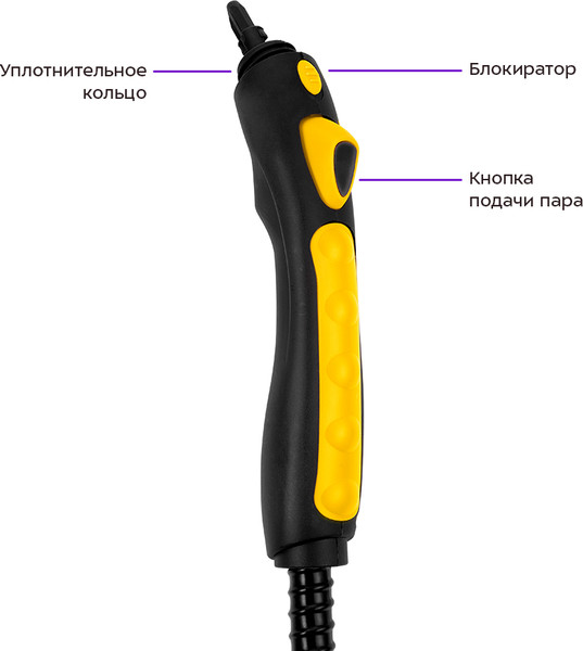 Изображение товара Пароочиститель Kitfort KT-9141-1 (черный/желтый)