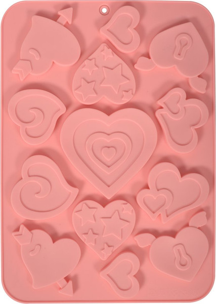 Изображение товара Форма для шоколада Мультидом Сердечки ассорти VL80-558