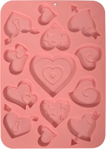 Изображение товара Форма для шоколада Мультидом Сердечки ассорти VL80-558