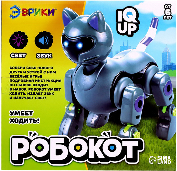 Изображение товара Конструктор электромеханический Эврики Робот Робокот XY-S1 / 6258374