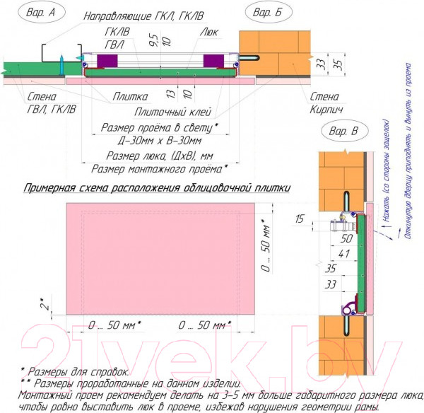 Изображение товара Люк под плитку Люкрай СТ 50-40