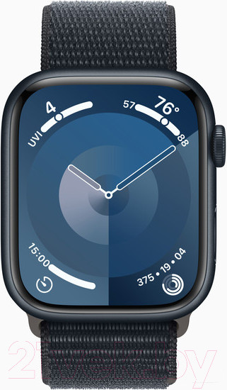 Изображение товара Умные часы Apple Watch Series 9 GPS 45mm (Midnight, плетеный ремешок)