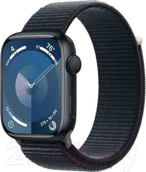 Изображение товара Умные часы Apple Watch Series 9 GPS 45mm (Midnight, плетеный ремешок)