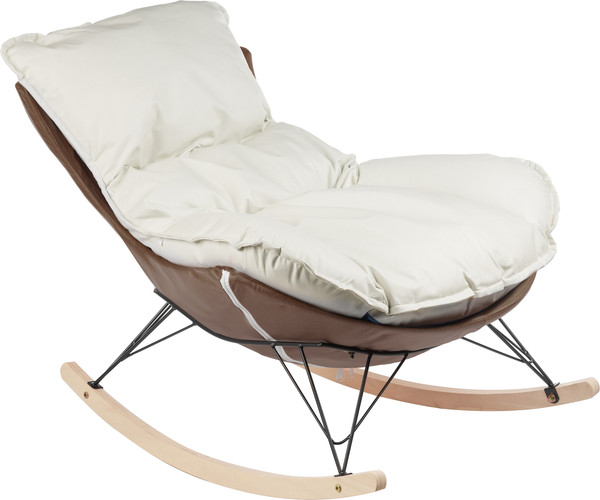 Изображение товара Кресло-качалка Mio Tesoro Монга (коричневый/ белый)