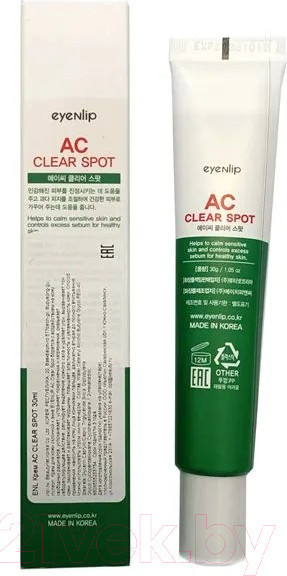 Изображение товара Крем для лица Eyenlip AC Clear Spot Для кожи склонной к акне (30мл)