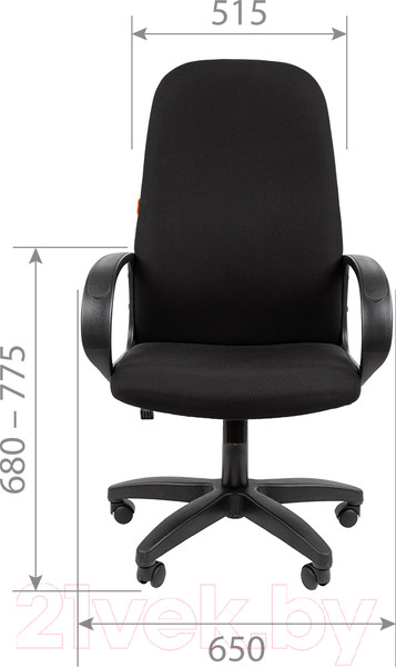 Изображение товара Кресло офисное Chairman 279 (ткань T08, черный)