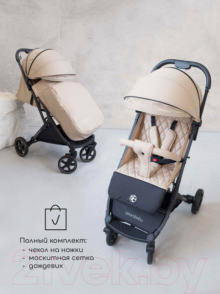 Изображение товара Детская прогулочная коляска Amarobaby Airy / AB23-10AIRY/03 (бежевый)