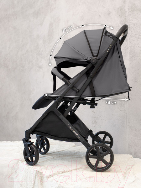 Изображение товара Детская прогулочная коляска Amarobaby Airy / AB23-10AIRY/11 (серый)