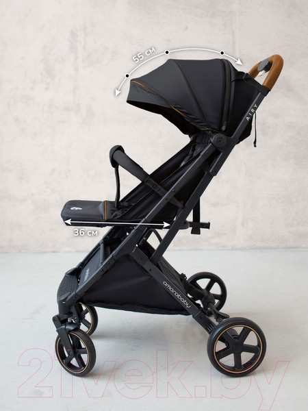 Изображение товара Детская прогулочная коляска Amarobaby Airy / AB23-10AIRY/09 (черный)