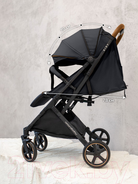 Изображение товара Детская прогулочная коляска Amarobaby Airy / AB23-10AIRY/09 (черный)