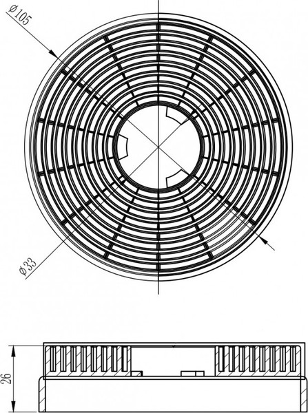 Изображение товара Комплект фильтров для вытяжки Germes Тип 14 (2шт)