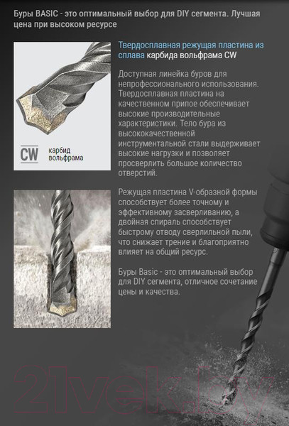 Изображение товара Набор буров Rennbohr Basic SDS+ 6х110мм / 690611.21.2 (7шт)