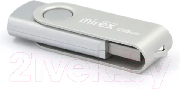 Изображение товара USB flash накопитель Mirex Swivel Silver 128GB (13600-FM3SS128)
