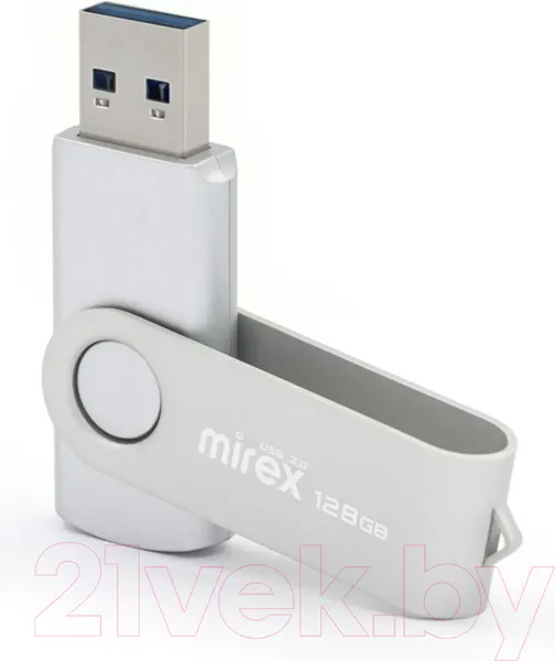 Изображение товара USB flash накопитель Mirex Swivel Silver 128GB (13600-FM3SS128)