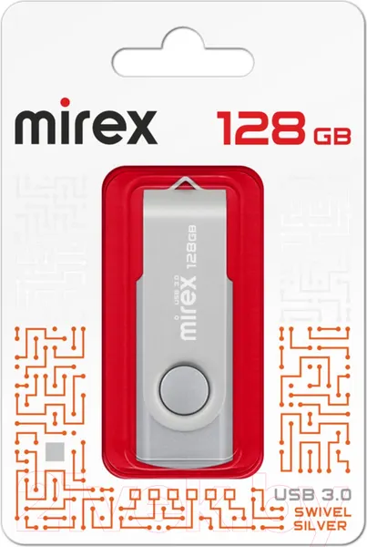 Изображение товара USB flash накопитель Mirex Swivel Silver 128GB (13600-FM3SS128)