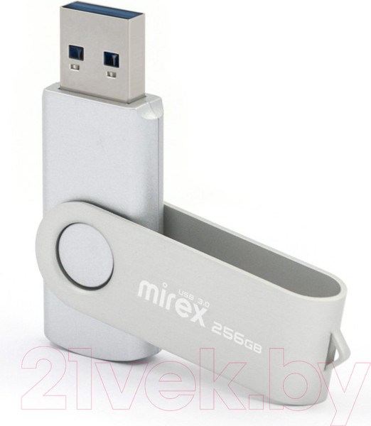 Изображение товара USB flash накопитель Mirex Swivel Silver 256GB (13600-FM3SS256)
