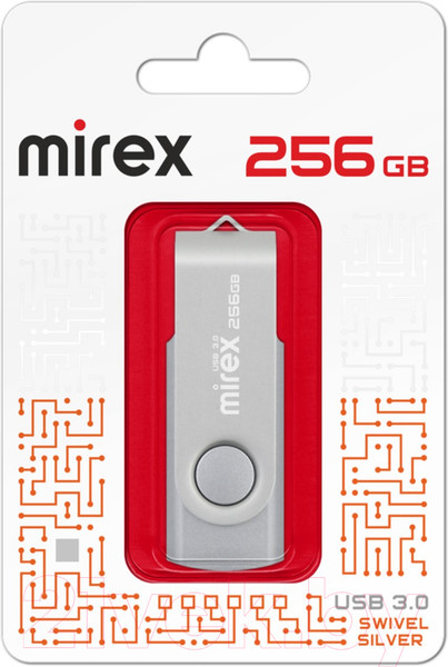 Изображение товара USB flash накопитель Mirex Swivel Silver 256GB (13600-FM3SS256)