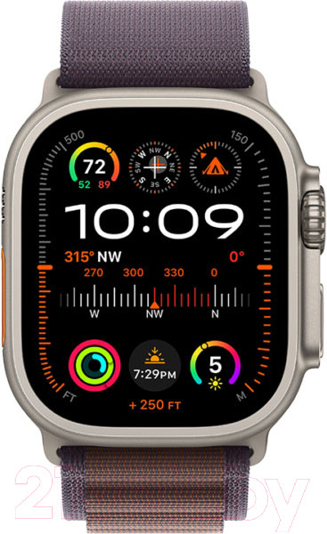 Изображение товара Умные часы Apple Watch Ultra 2 LTE 49mm (титановый корпус/индиго, текстильный ремешок)