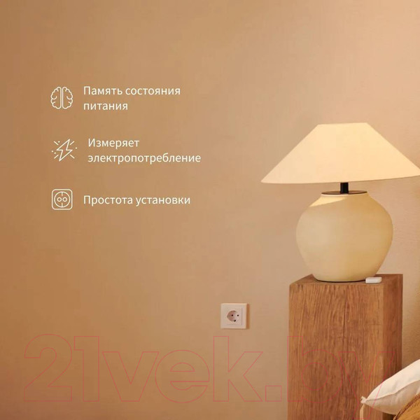 Изображение товара Умная розетка Aqara Wall Outlet H2 EU Zigbee 3.0 / WP-P01D