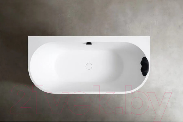 Изображение товара Ванна из искусственного камня Abber Leipzig AM9916BW (черный/белый матовый)