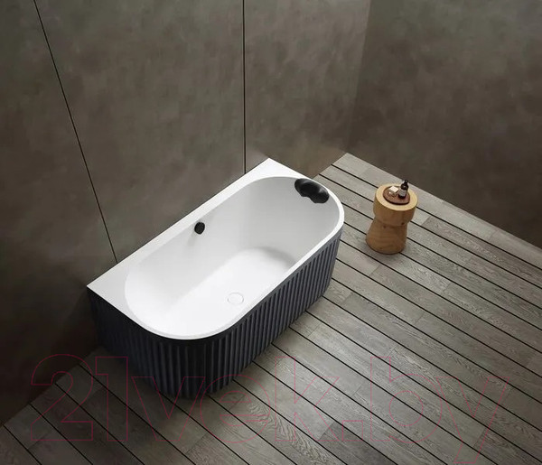 Изображение товара Ванна из искусственного камня Abber Leipzig AM9916BW (черный/белый матовый)