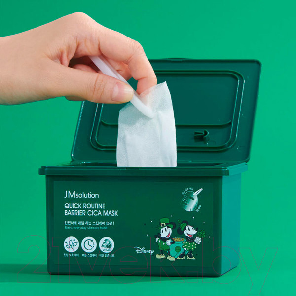 Изображение товара Набор масок для лица JMsolution Disney Quick Routine Barrier Cica Mask Успокаивающие (30шт)