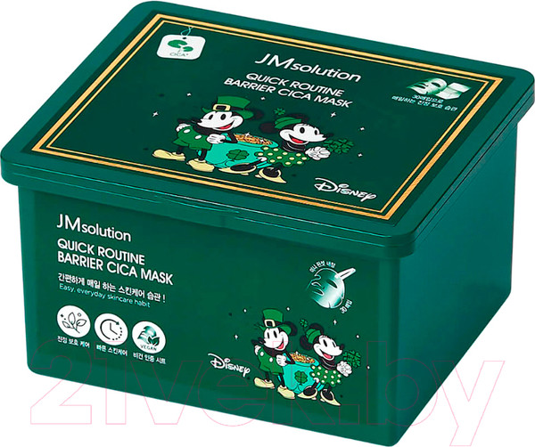 Изображение товара Набор масок для лица JMsolution Disney Quick Routine Barrier Cica Mask Успокаивающие (30шт)
