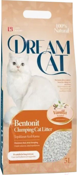 Изображение товара Наполнитель для туалета Dream Cat Бентонитовый Vanilla (5л)